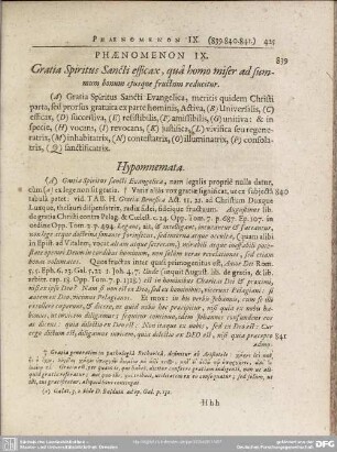 Phaenomenon IX. Gratia Spiritus Sancti efficax, qua homo miser ad summum bonum ejusque fructum reducitur
