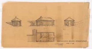Garten Beyer, Niedermeiser: Lageplan Gartenhaus 1:50, entspricht Inv.Nr. 25495