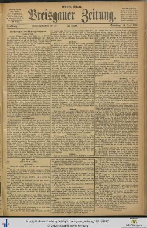 14.06.1891 (Erstes Blatt)