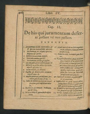 Cap. II. De his qui iuramentum deferre possunt vel non possunt.