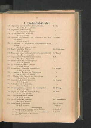 4. Landwirtschaftslehre.