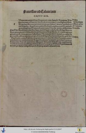 Processus ad Calvariam. Caput XIX.