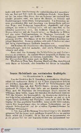 3: Neuere Skelettfunde aus vorrömischen Grabhügeln