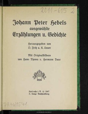 Ausgewählte Erzählungen und Gedichte