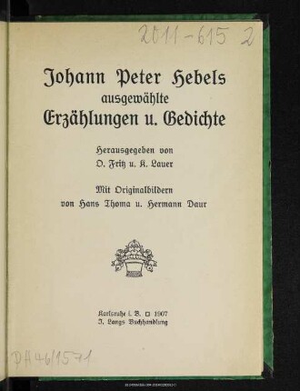 Ausgewählte Erzählungen und Gedichte