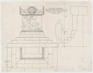 Thiersch, Friedrich von; Acheville (Frankreich); Kriegerdenkmal der II. Division der Bayerischen I. A. K. - Ansichten, Schnitt
