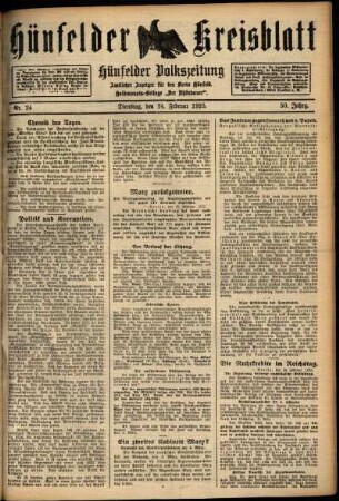Ausgabe vom Dienstag, den 24. Februar 1925.