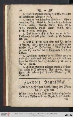 Zweytes Hauptstueck
