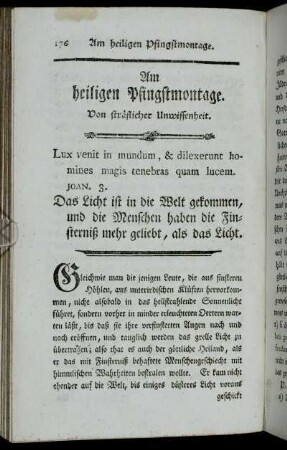 [9.] Am heiligen Pfingstmontage.