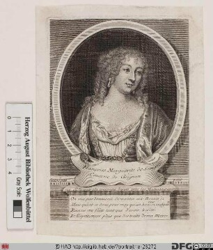 Bildnis Françoise-Marguerite Adhémar de Monteil Grignan, marquise de, geb. de Sévigné
