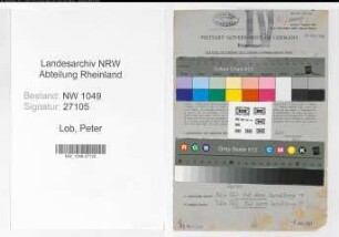 Entnazifizierung Peter Lob , geb. 15.09.1904 (Lagerist)