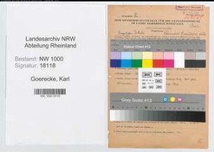 Entnazifizierung Karl Goerecke, geb. 21.06.1902 (Grubensteiger)
