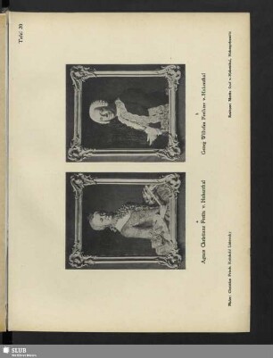 a) Agnes Christiane Freiin v. Hohenthal - b) Georg Wilhelm Freiherr v. Hohenthal