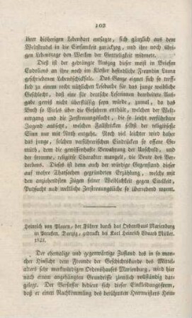 102-106 "Heinrich von Plauen, der Führer durch das Ordenshaus Marienburg in Preußen"