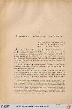 III. Ästhetische Würdigung des Werkes