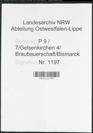 Sterberegister Standesamt Gelsenkirchen 4 Braubauerschaft Bismarck