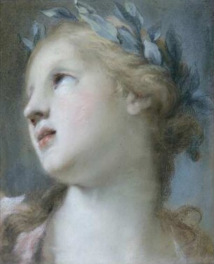 Eine Muse in rosarotem Gewand