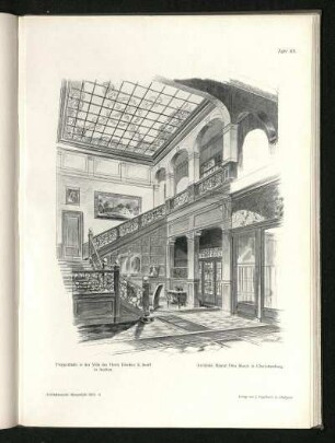 Tafel 65: Treppenhalle in der Villa des Herrn Direktor K. Senff in Aachen