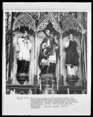 nördlicher Nebenaltar, Mittelschrein: drei Heilige