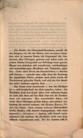 Ueber die Brüche des Halses des Oberschenkelknochens