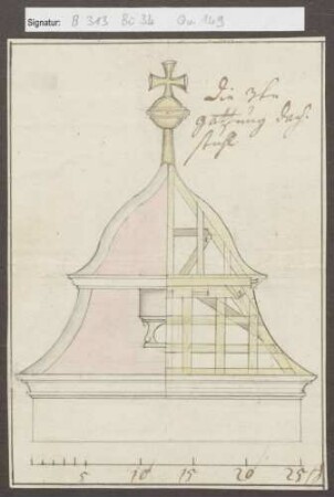 Erneuerung des Dachstuhls auf dem Schloßturm und des kleinen Turms