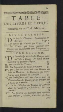 Table des livres et titres