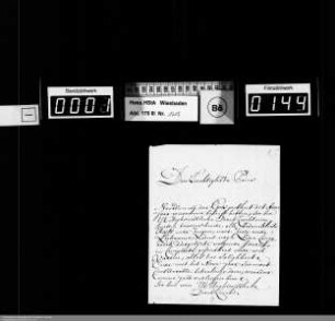 Weihnachts- und Neujahrsschreiben 1725 und 1725/1726