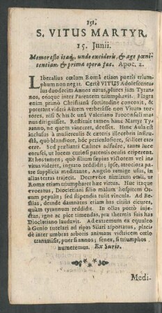 S. Vitus Martyr.