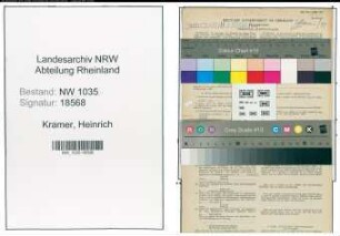 Entnazifizierung Heinrich Kramer , geb. 06.05.1902 (Steiger)
