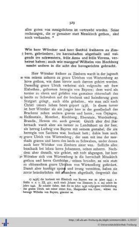 Wie herr Wörnher und herr Gotfrid freiherrn zu Zimbern, gebrüedere, ire herrschaften abgethailt ...