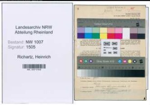 Entnazifizierung Heinrich Richartz , geb. 19.08.1902 (Werkmeister)