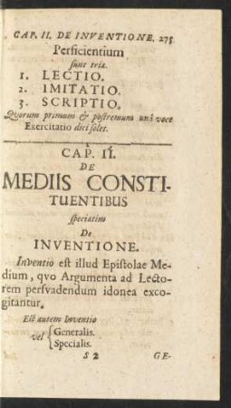 Cap. II. De Mediis Constituentibus ...