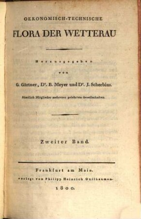 Oekonomisch-Technische Flora der Wetterau, Zweiter Band