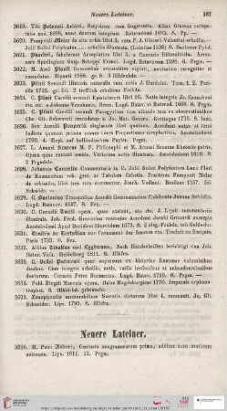 Neuere Lateiner (Nr. 3636 - 3696)