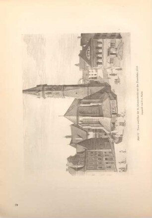 Bild 32 Turm und Chor der St.Johanneskirche mit den Kramläden 1834
