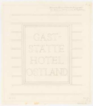 Park Hotel, Posen: Restaurantschild 1:10