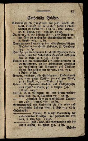 Catholische Bücher.