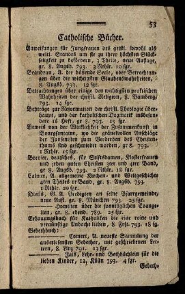 Catholische Bücher.
