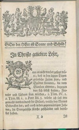 In Christo geliebter Leser,