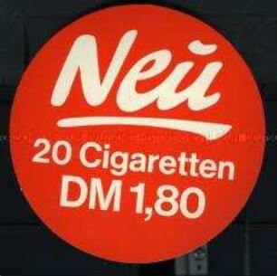 Werbeschild "Neu..."