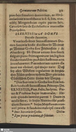 Serenissima Domus Ducalis Saxonica