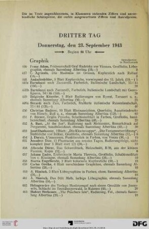 Dritter Tag: Donnerstag, den 23. September 1943, Beginn 14 Uhr (Nr.446-541)