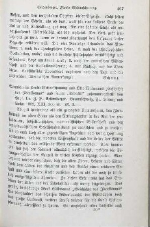 467-469 [Rezension] Willmann, Otto, Grundlinien idealer Weltanschauung