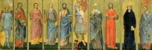 Zehn Einzelgestalten von Heiligen und Engeln