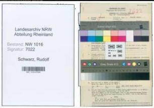 Entnazifizierung Rudolf Schwarz , geb. 29.01.1902 (Pfarrer)