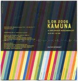 Programmheft zur 8. Karlsruher Museumsnacht
