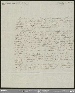Eigenh. Brief von Johann Friedrich von Cotta an August Wilhelm von Schlegel, Tübingen, 02.11.1807