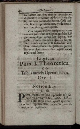 Logicae pars I. theoretica ...