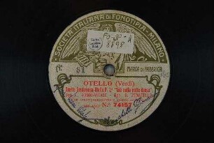 Otello : Duetto Desdemona - Otello; p. I.a "Già nella notte densa" / (Verdi)