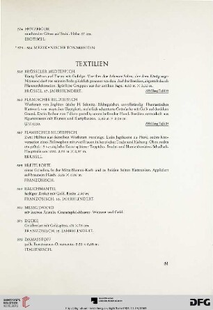 Textilien (Nr. 585-599)